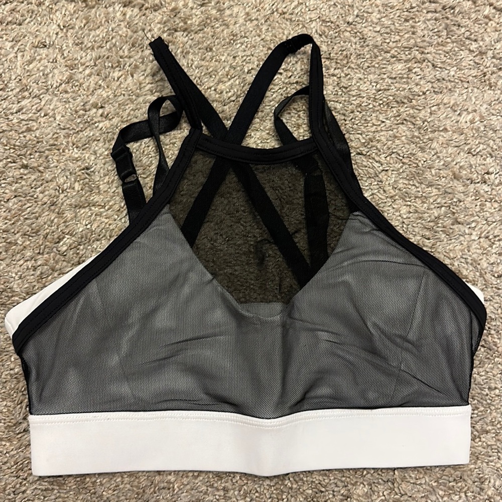 Black & white sports bra! - small